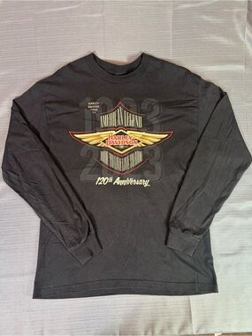 Harley-Davidson 120th Anniversary 2023 LS Tee Large Voigt Fort McMurray